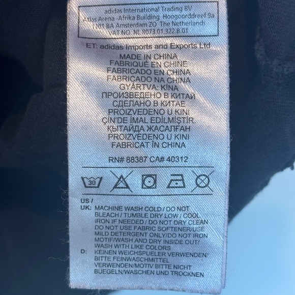 Adidas Black Tee with White Trefoil Logo - Picture 5 of 6